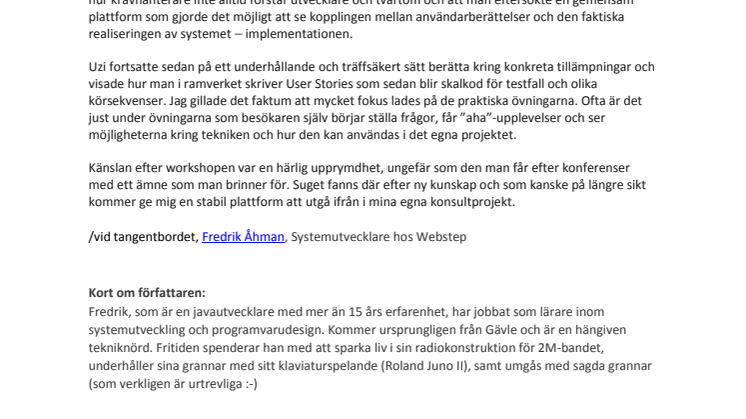Kompetenskväll på Webstep – en underhållande och träffsäker workshop kring Cucumber och Gherkin