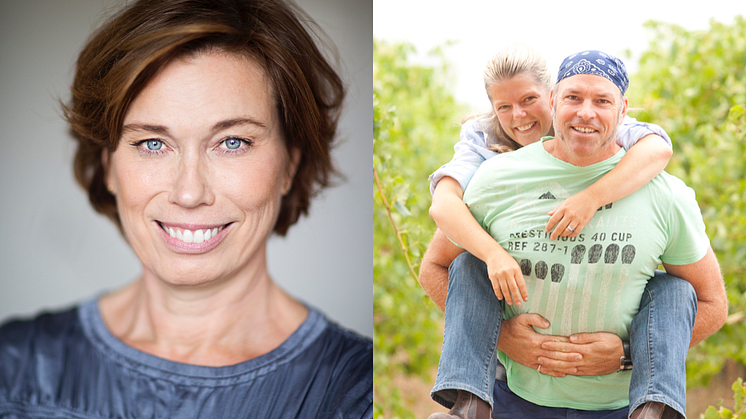 Mischa Billing, sommelière och lektor i måltidskundskap samt jurymedlem i Sveriges Mästerkock.  Melissa Brown vitikulturist, Mike Brown vinmakare på Gemtree Wines.