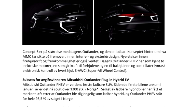 Mitsubishi på Paris Motorshow med ladbare Consept-S