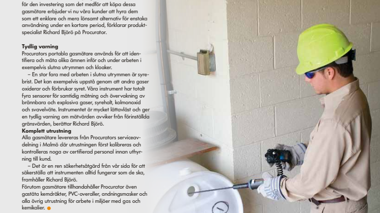 Procurator hyr ut gasmätare