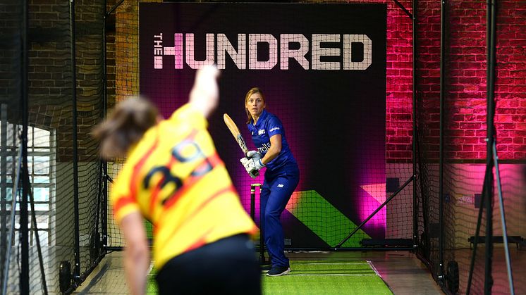 Nat Sciver bowls to Heather Knight. Photo: Getty Images