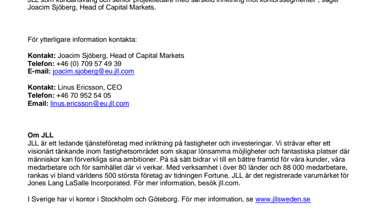 JLL fortsätter att attrahera toppkrafter