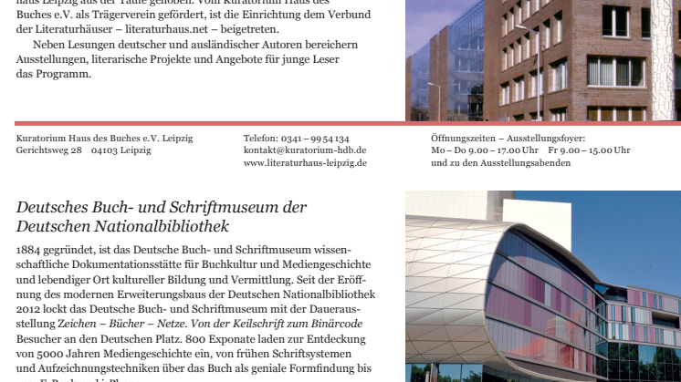 Neue Informationsplattform für die Leipziger Buchkultur