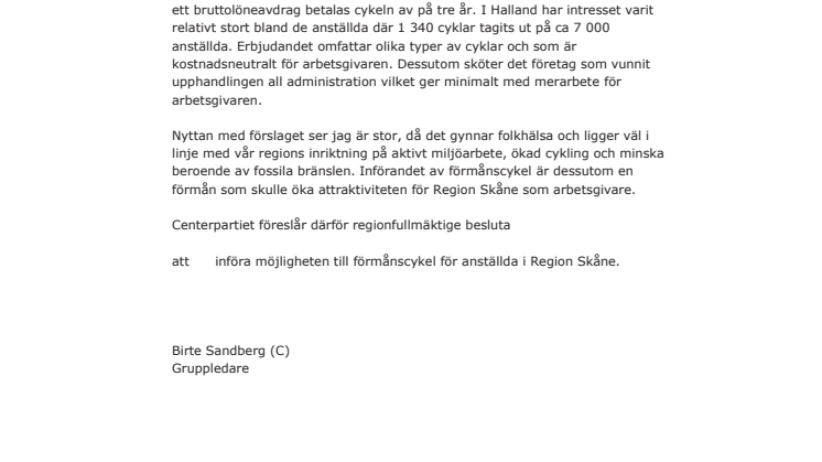 Motion - Förmånscykel