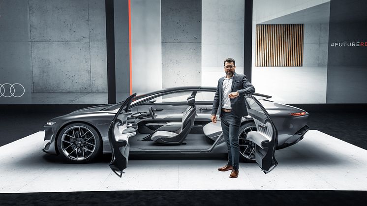 Audi grandsphere concept og Oliver Hoffmann (Head of Technical Development)