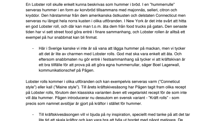 Lobster rolls i nya varianter till kräftskivan