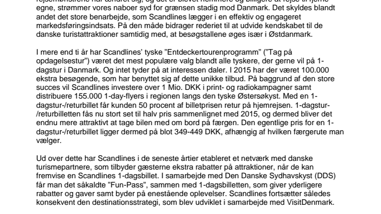 Scandlines tiltrækker et hav af tyske turister 