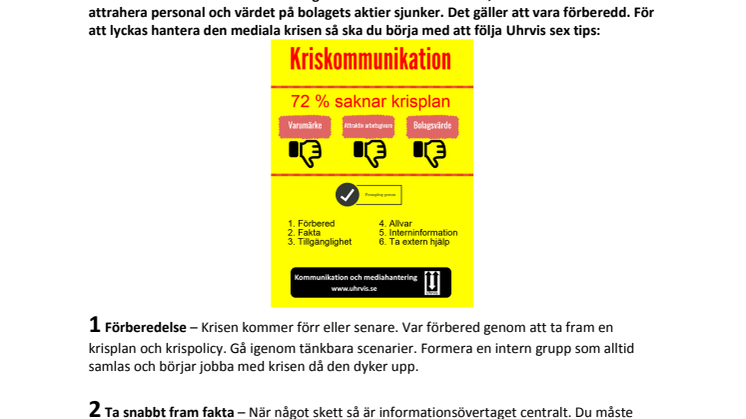 Sex tips för bättre kriskommunikation