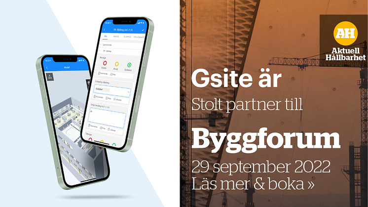Gsite blir partner på Byggforum 2022