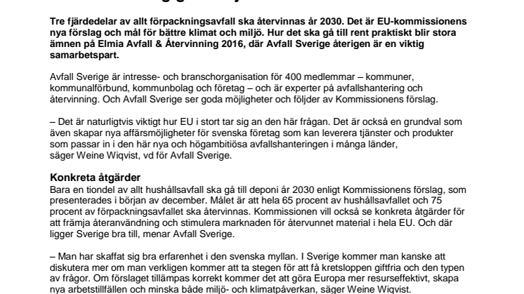 Mer återvinning ger fler jobb