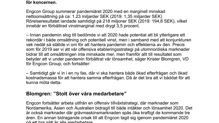 211020_Press_Engcon ökar lönsamheten och behåller positionen som marknadsledare