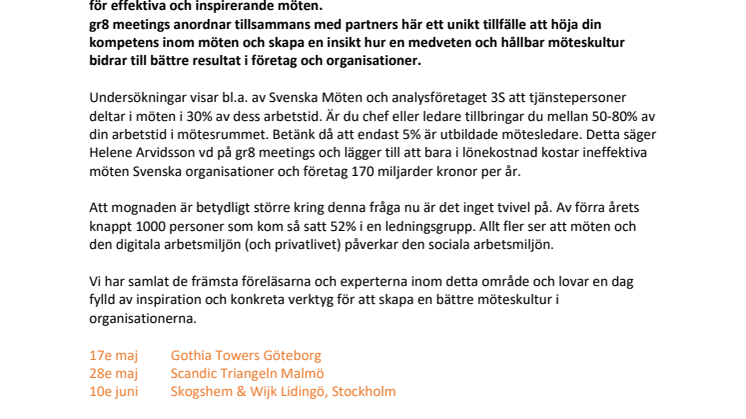 Möteskulturdagen -Årets viktigaste möte om möten!