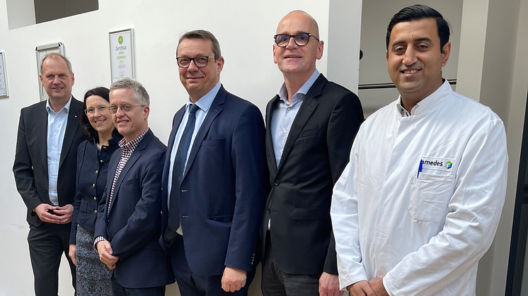 von links nach rechts: Fritz Güntzler (MdB), Prof. Dr. Heide Siggelkow, Dr. Arndt Gröning, Dr. Thomas Winkler, Andreas Urban, Dr. Wjahat Waraich