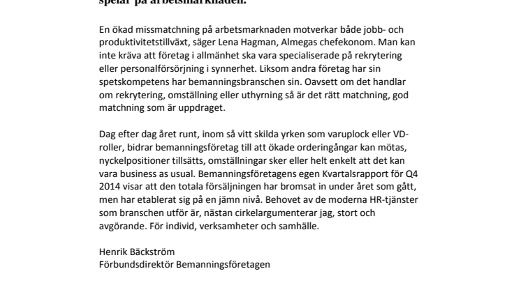 Rätt matchning undanröjer flaskhalsar