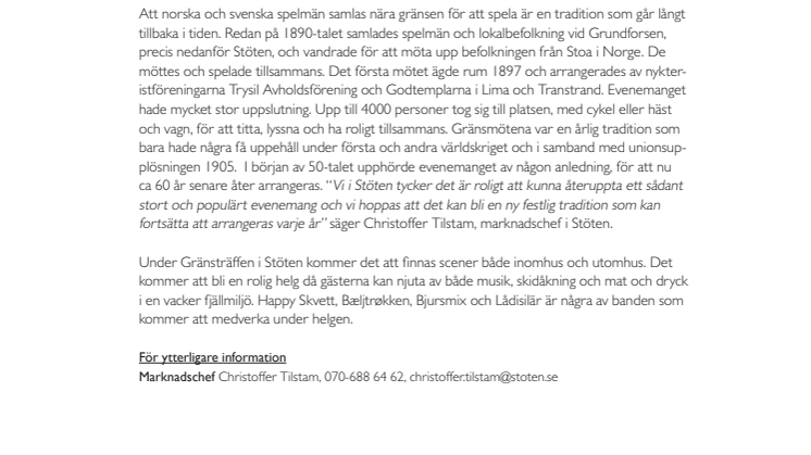 GRÄNSTRÄFFEN ÅTERUPPSTÅR I STÖTEN