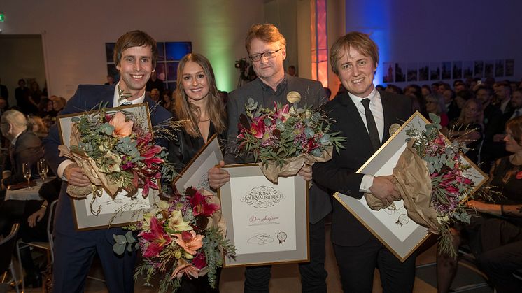 Dan Josefsson, Anna Nordbeck, Johannes Hallbom och Jakob Larsson, Sveriges Television, vinnare av Stora Journalistpriset 2017