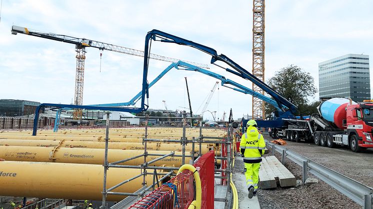 Thomas Betong levererar klimatförbättrad betong till Centralen, Västlänken