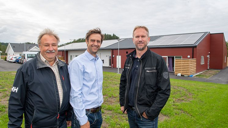 Kenneth Westholm (Wikström AB), Jonas Malmström (Yokk Solar) och Joachim Zackrisson (Fyrstads El)