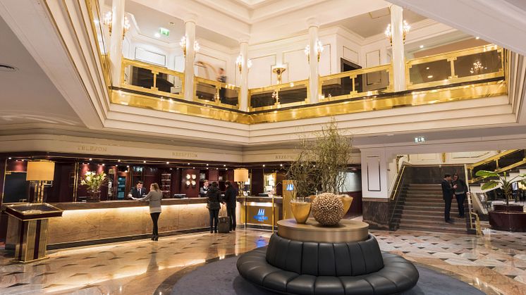Hotel lobby Maritim Hotel Ulm, Germany.