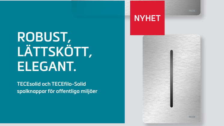 Flyer TECEsolid spolknapp för urinal och WC