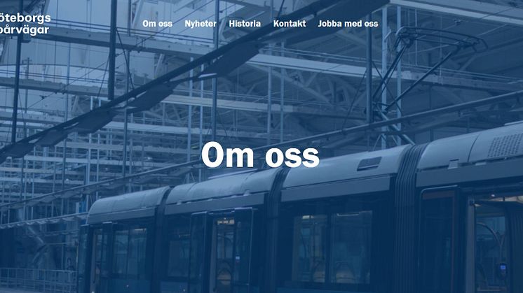 Ny layout och utseende på Göteborgs Spårvägars hemsida