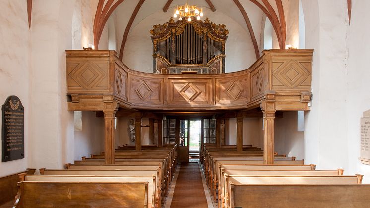 Scheibe-Orgel in der Nikolaikirche Zschortau ©Daniel Senf