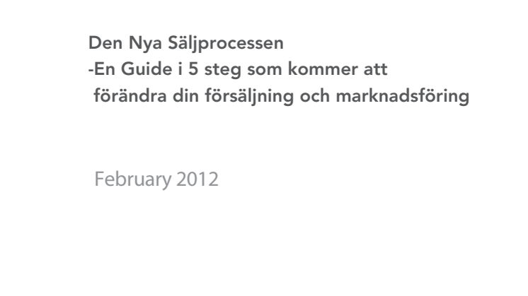 Förändrade köpprocesser kräver smartare marknadsföring - 5 steg som tar dig dit!