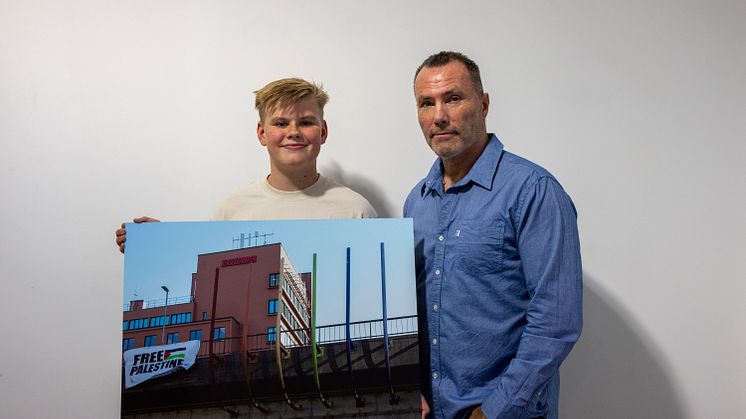 Johnny Haglund og elev ved F21 Mathias Fjeld