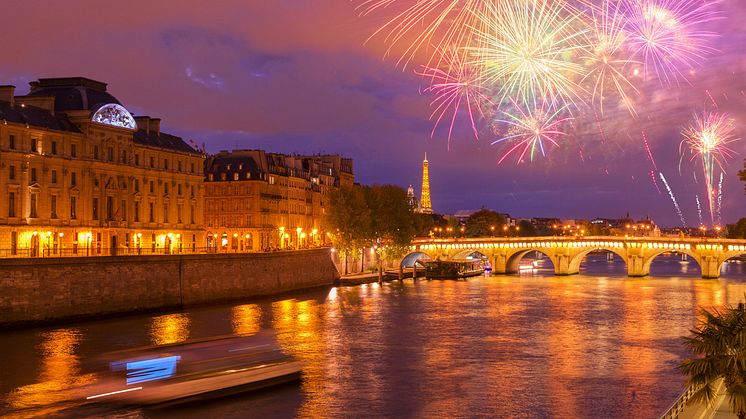 Romantisk utsikt i Paris