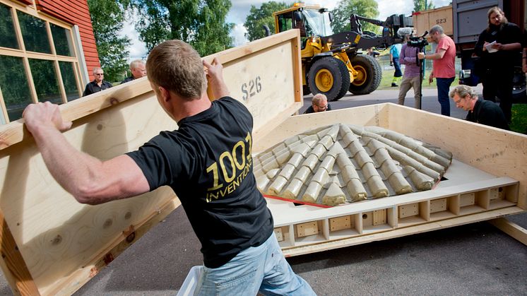 Nu kommer den första containern med 1001 Inventions till Värmlands Museum
