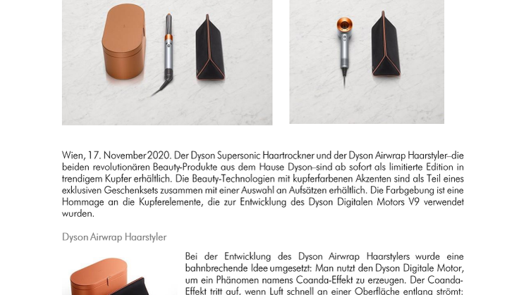 Weihnachten kann kommen: Dyson Haarpflegetechnologie in neuem Look zur festlichen Jahreszeit