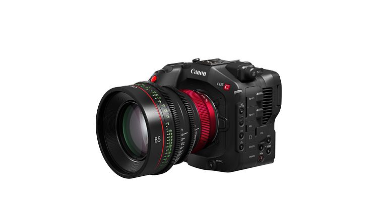 Canon EOS C80 med objektivet Canon CN-R85mm T1.3 L F