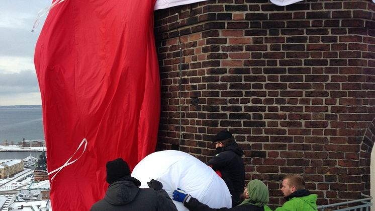 Montering av tomteluvan på Kärnan 2012