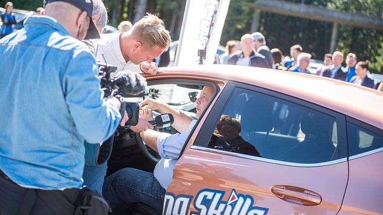 Fra pressekonferansen hvor Ford Motor Norge og forsikringsselskapet If lanserer et unikt opplæromgsprogram for unge sjåfører Ford Driving Skills for Life