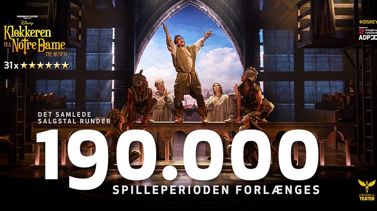 Fredericia Teater åbner for yderligere en uges forestillinger af Disneys KLOKKEREN FRA NOTRE DAME
