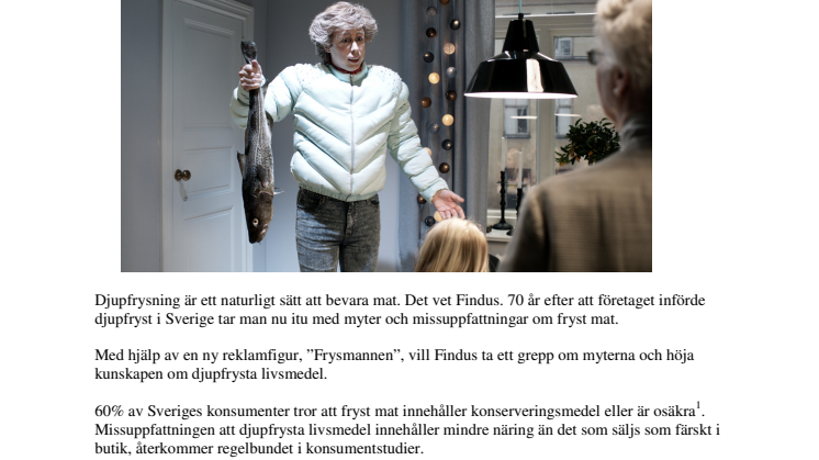 Ny kommunikationsplattform från Findus: ”Slappna av – fryst mat är bra mat!” 