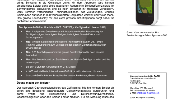Approach G80: Schlag für Schlag ein bisschen besser