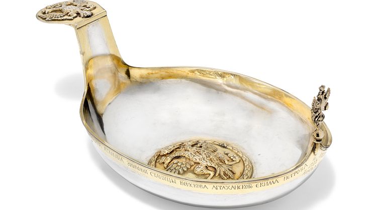 Russian parcel-gilt silver kovsh
