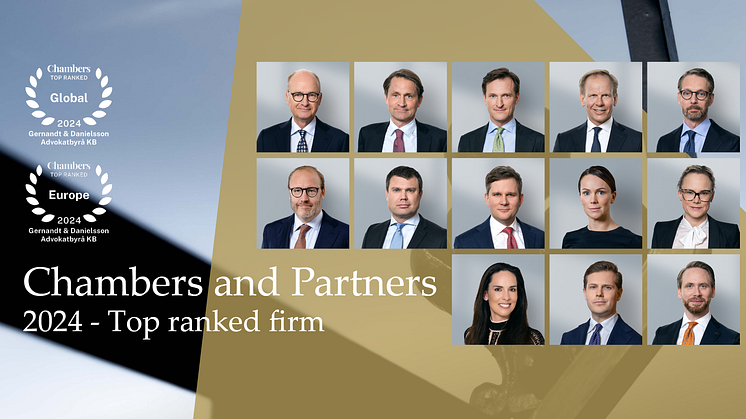 Gernandt & Danielsson top ranked by Chambers and Partners 2024