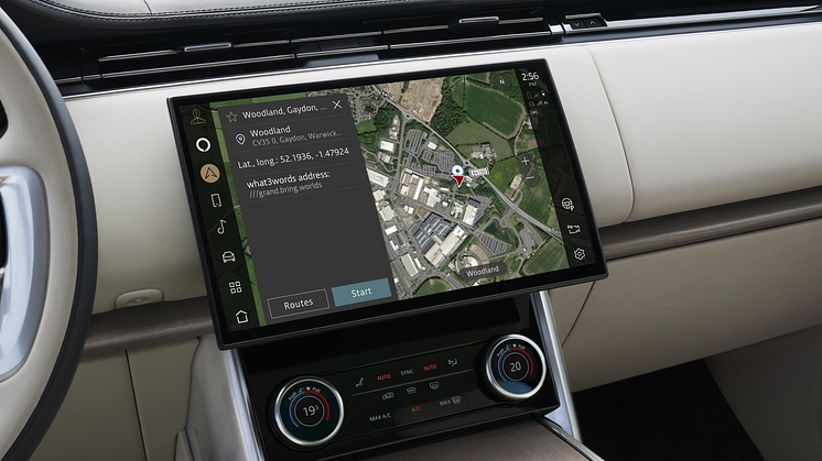 Finn raskt frem overalt: Jaguar Land Rover og what3words lanserer sin første navigasjonsløsning