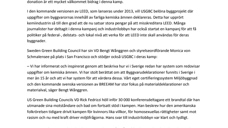 Google donerar 3 miljoner dollar till USGBC