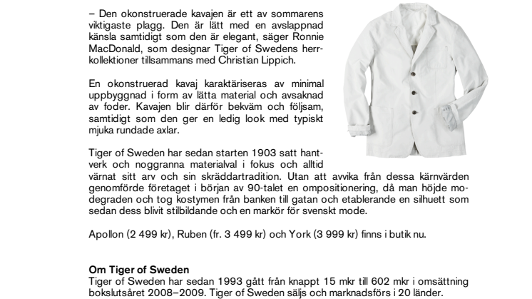 Lätt och sommarelegant i okonstruerad kavaj