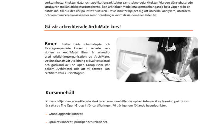 Notationsspråket ArchiMate® 