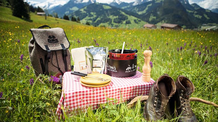 Gstaad Schoenried Fondue-Caquelon in Schlittmoos (c) Marco Felix Switzerland Tourism