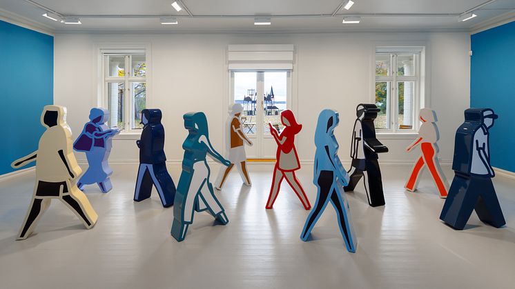 Julian Opie. Installation view JO.VRGF15@Moss. 2023. Foto_Eivind Lauritzen_9