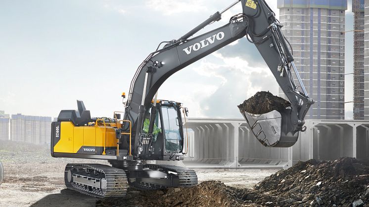 ​Volvo EC160E och EC180E förbättrar effektivitet och uthållighet