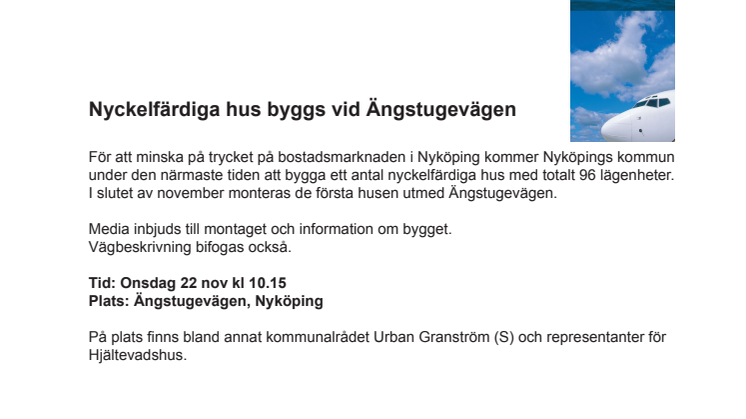 Nyckelfärdiga hus byggs vid Ängstugevägen