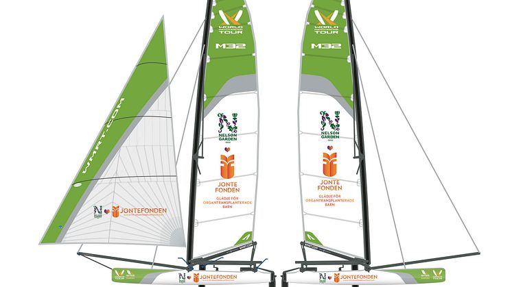 En illustration på hur båten kommer att se ut under GKSS Match Cup i Marstrand.