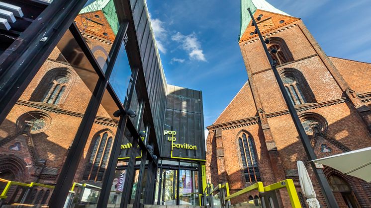 Der Pop-up Pavillon bringt Kunst und Kultur in die Kieler Innenstadt - der Eintritt ist stets kostenfrei!