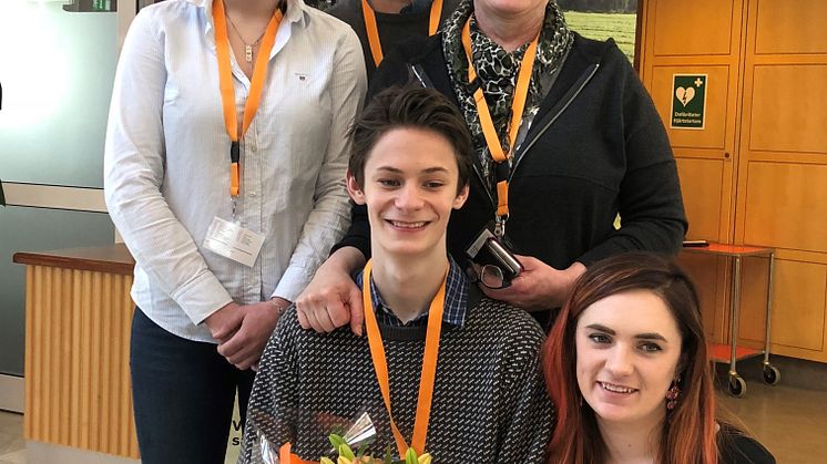 Från vänster: Mikaela, Bengt, Fredrik, Kristina och Josefin Pershagen, Botans Lantbruk 